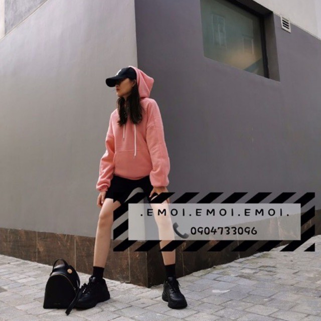 [Ulzzang Fashion] Áo nỉ có mũ oversize phong cách hàn quốc [100% ảnh thật]