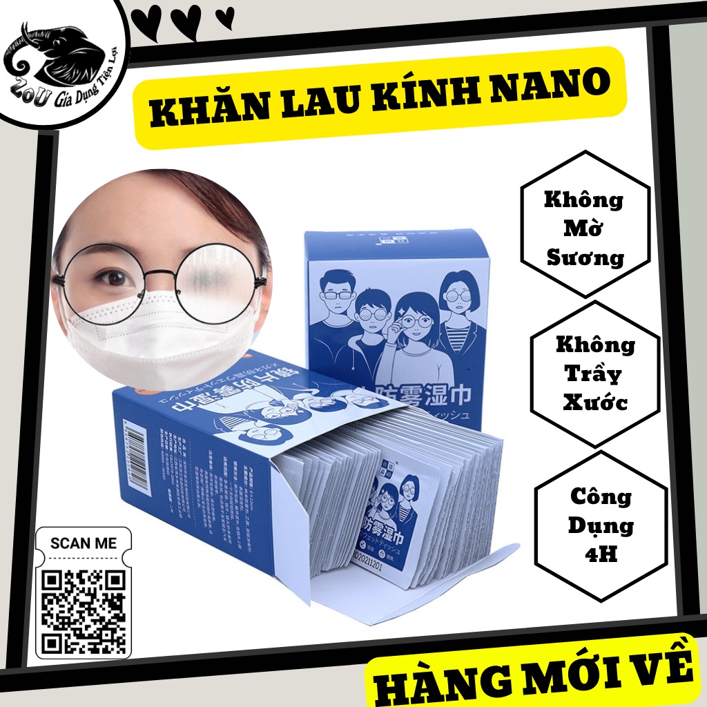 [FREESHIP] Combo 20 Cái Khăn Lau Kính Nano Chống Mờ Hơi Sương, Làm Sạch Kính Mắt