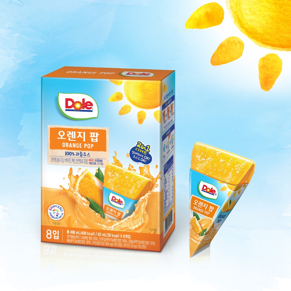 Nước Kem Tuyết Cam Ép Dole (8 x 62ml)