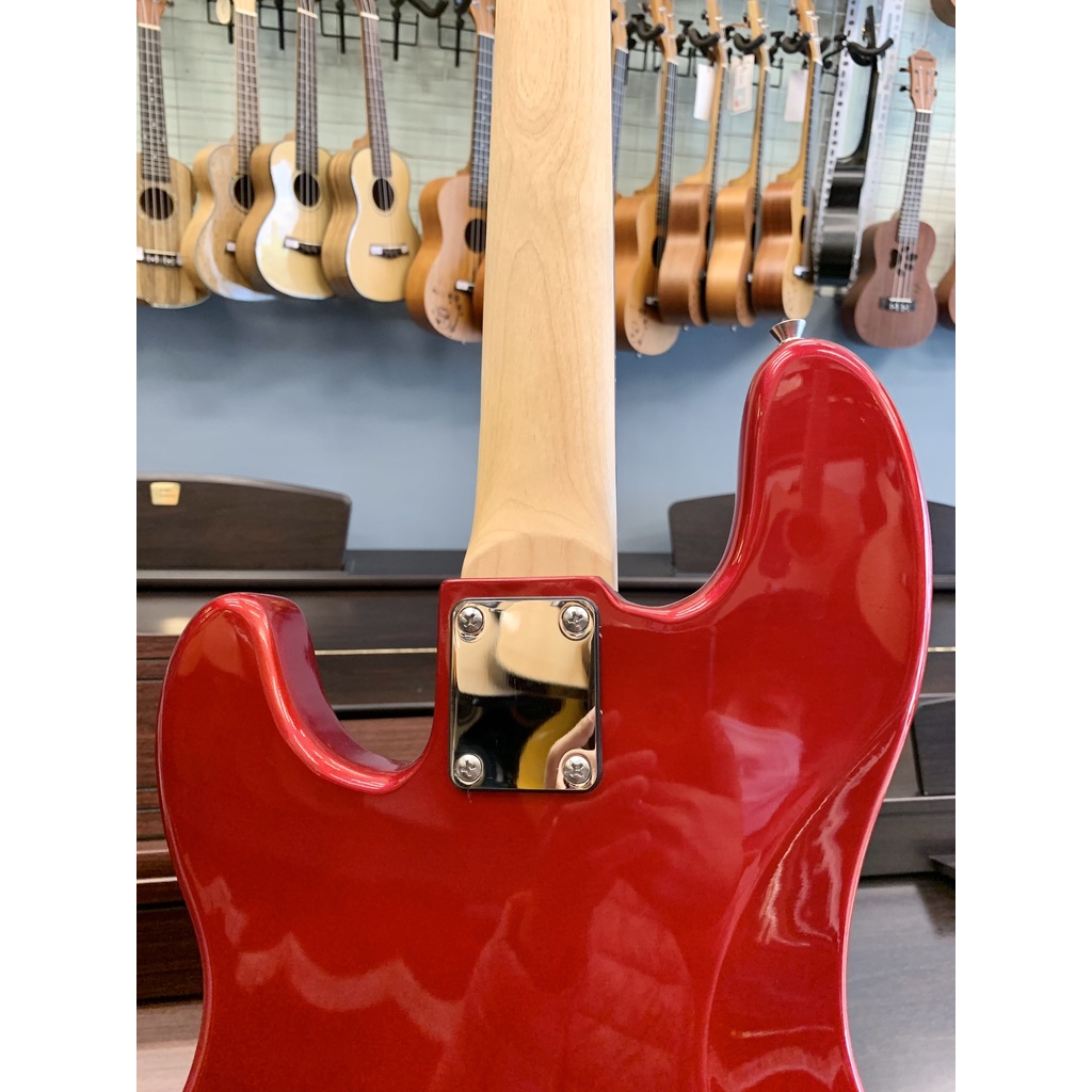 Đàn guitar bass hãng Deviser màu đỏ