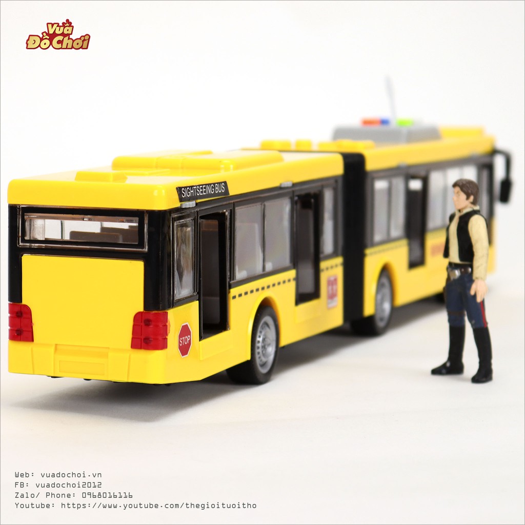 BỘ ĐỒ CHƠI Ô TÔ XE BUÝT CHO BÉ - XE BUS CÓ ĐÈN VÀ ÂM THANH CHẠY ĐÀ