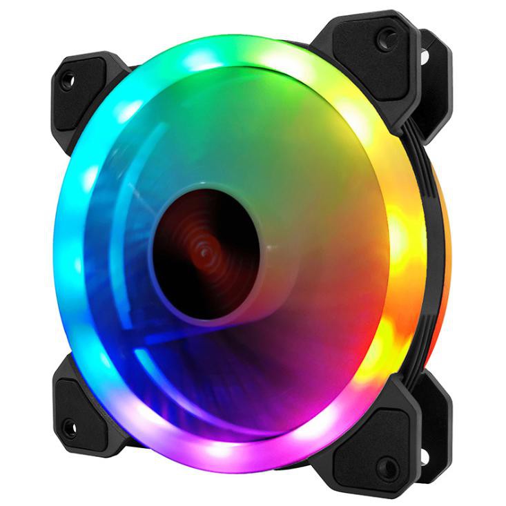 QUẠT LED CASE COOLMOON K2 LED RGB CẮM NGUỒN 12CM