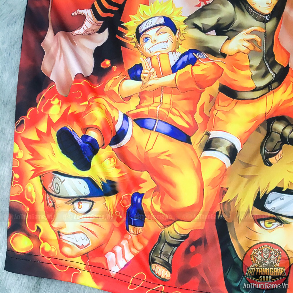 Áo thun Naruto 3D Đen, Sasuke Retsude, Gaara, áo phông Anime Manga có size bé cho trẻ em mới nhất (Shop AoThunGame