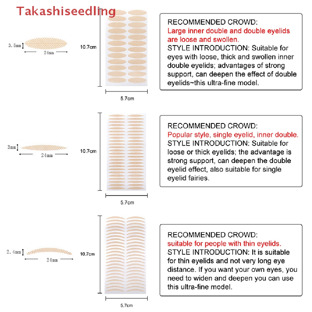 Cuộn 480 Miếng Dán Kích Mí Vô Hình Tự Dính Tiện Dụng