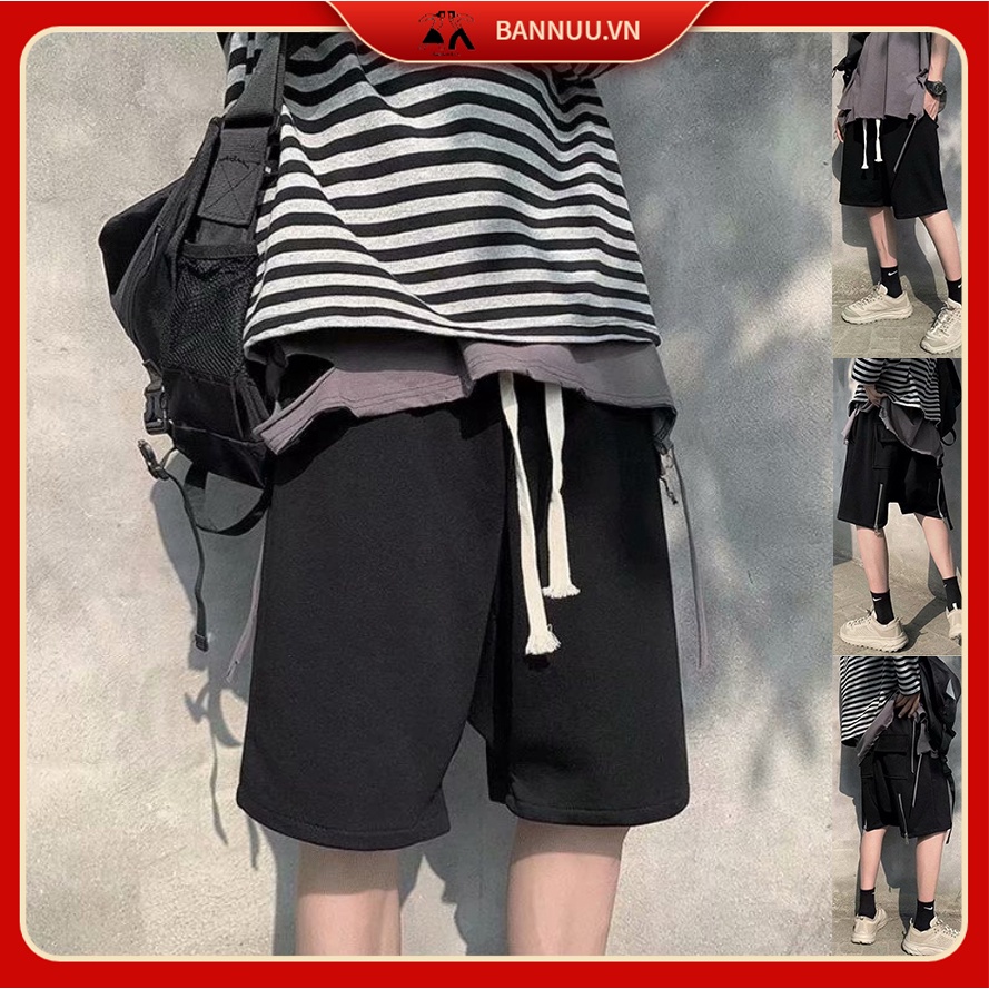 Quần Short Thể Thao Nam Phong Cách Hàn Quốc quần ống suông from rộng quần ngắn nam bông quần đùi thời trang quần short unisex