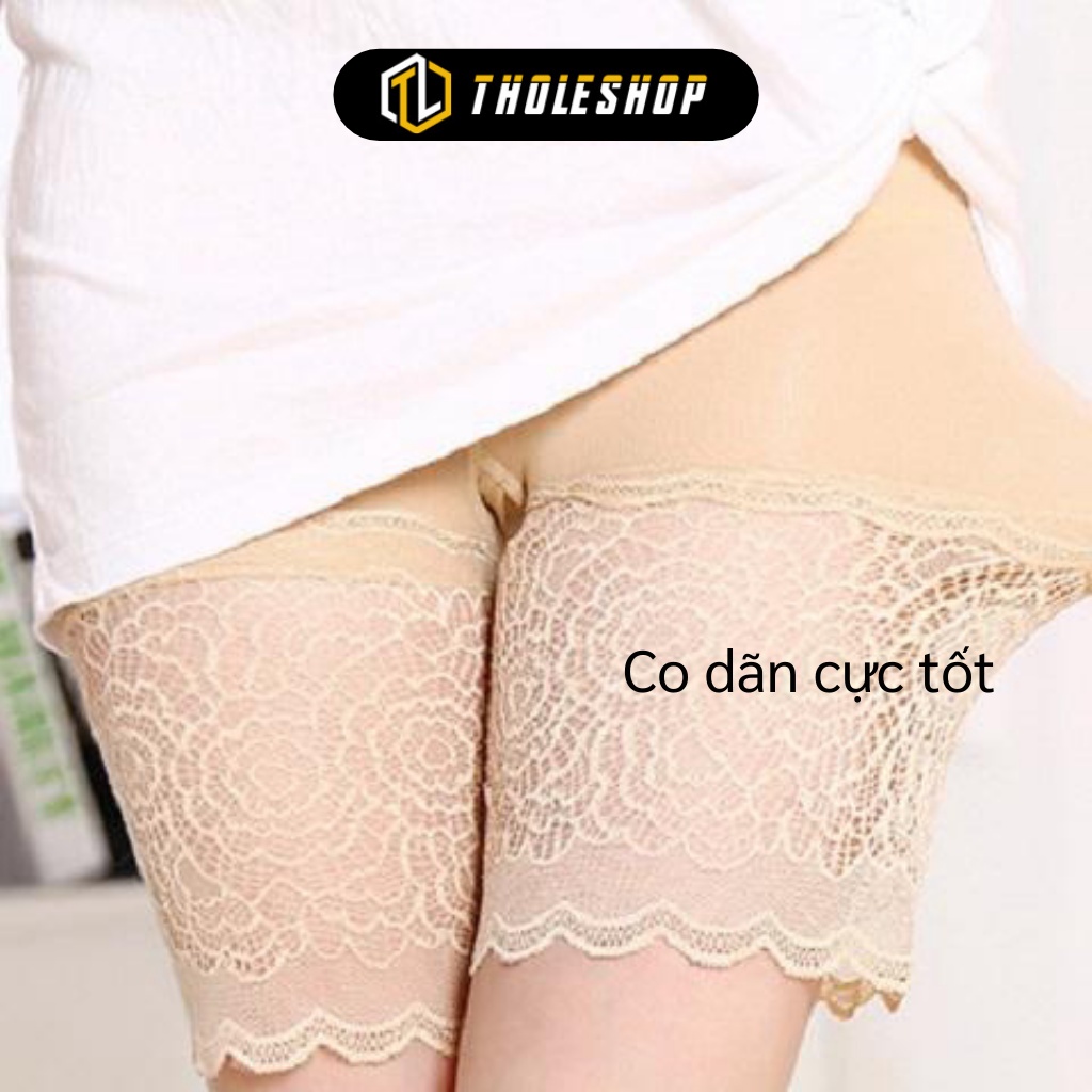 Quần Mặc Váy - Quần Đùi Thun Mặc Ngủ Phối Ren, Thấm Hút Mồ Hôi, Gọn Vòng Eo 6951