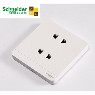 Ổ Cắm 2 chấu 10A Cao Cấp Avatar On, Màu Trắng, Hãng SCHNEIDER Dùng Cho Nhà Ở/Văn Phòng