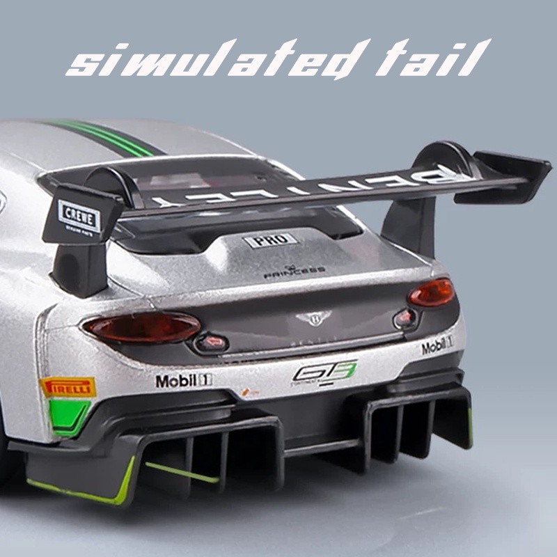 Mô Hình Xe Bentley Continental GT3 Bằng Hợp Kim Có Đèn Và Nhạc Tỷ Lệ 1: 32 Dành Cho Bé Trai