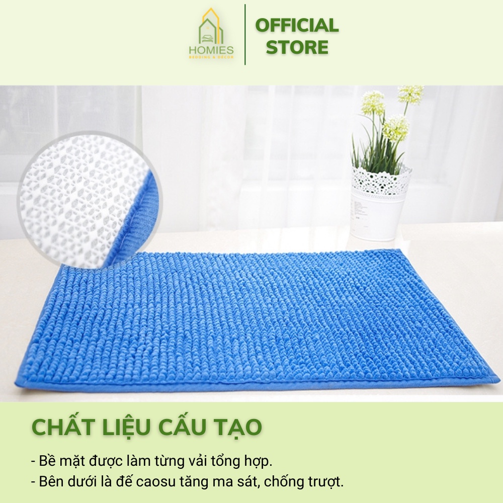 Thảm Chùi Chân San Hô HOMIES Gai Siêu Thấm - Kích Thước 40cm x 60cm