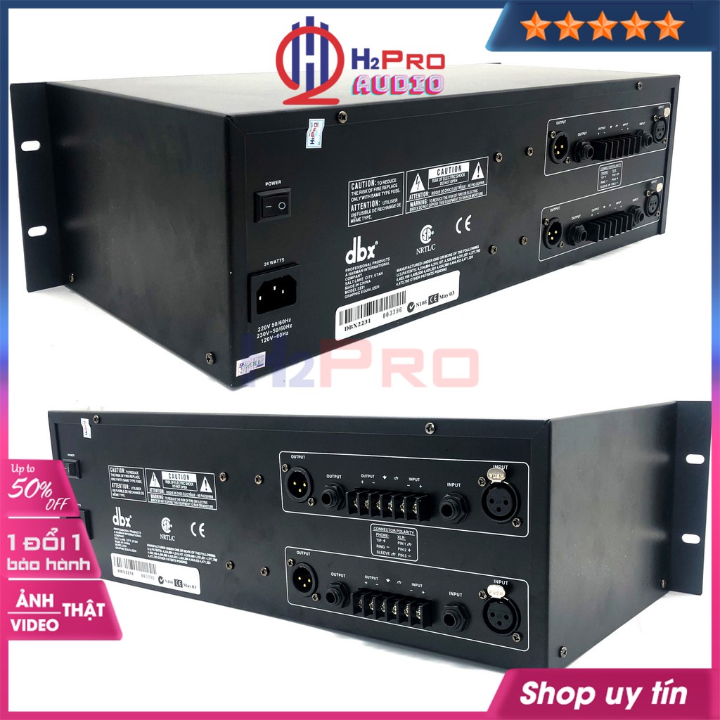 Lọc Xì Equalizer, Bộ Lọc Âm Thanh Dbx 2231 Cao Cấp, Nguồn Xuyến, 31X2 Cần Chỉnh Âm Thanh Sắc Nét (Tặng 4 Jack 6Ly Ra Av)