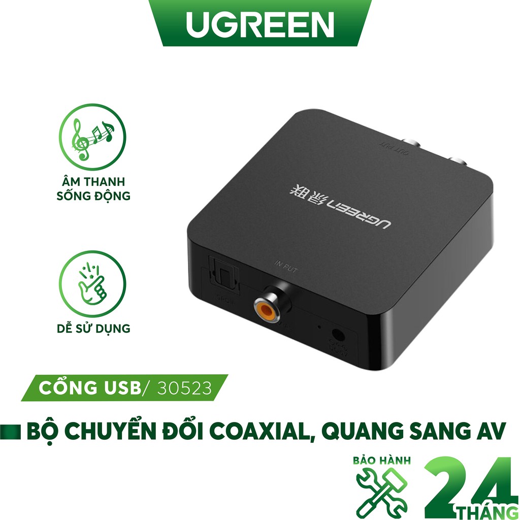 Bộ chuyển đổi âm thanh từ quang, Coaxial sang AV Chính Hãng UGREEN 30910 30908 30523