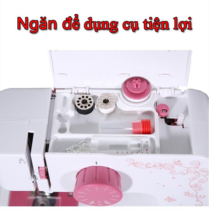 Máy may mini gia đình với 12 kiểu máy khác nhau, phù hợp với mọi loại vải, Chính Hãng Nhật bản - Bảo hành 12 tháng.