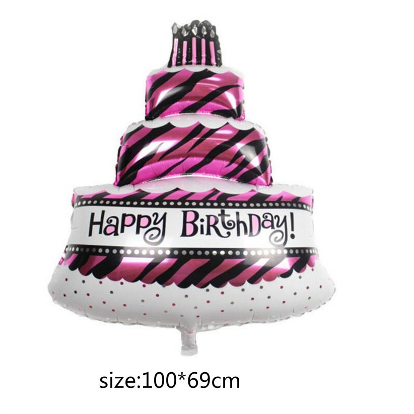 Bong Bóng Hình Bánh Kem Hoạt Hình Trang Trí Tiệc Sinh Nhật Cho Bé