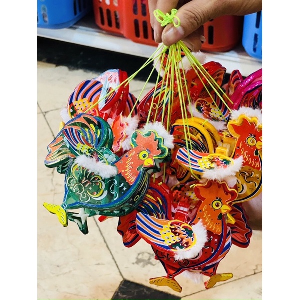 Đèn lồng trung thu hình giấy kính các con vật được chọn mẫu mini 12-15cm