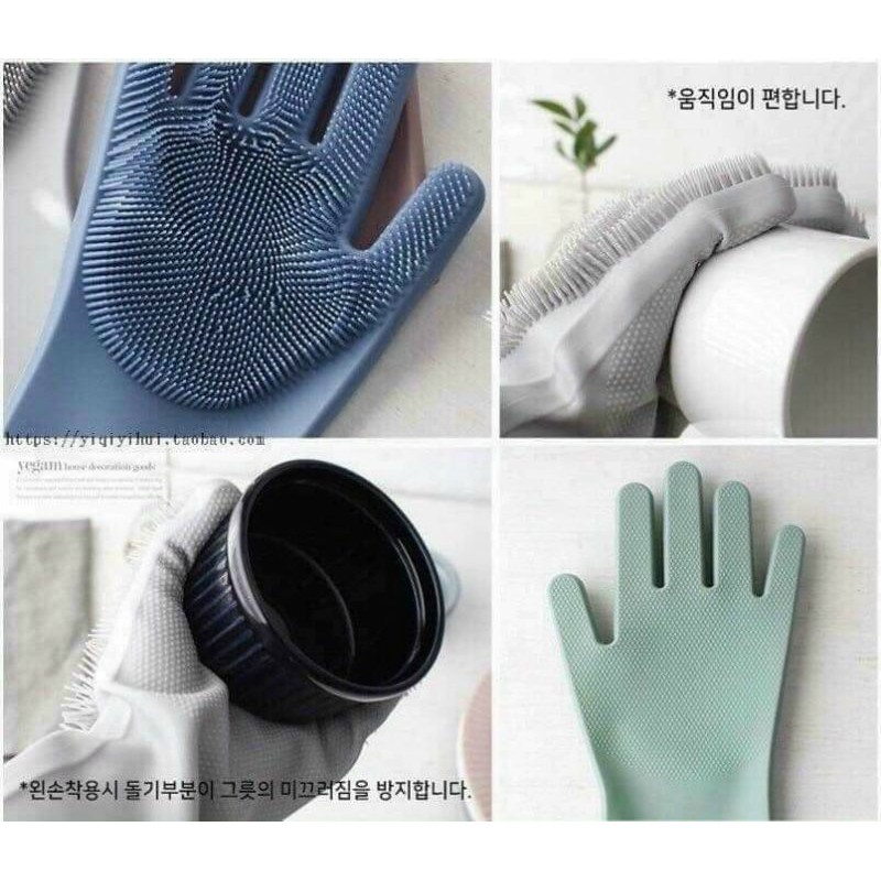 Găng Tay Rửa Bát Silicon Đa Năng Rửa Siêu Sạch