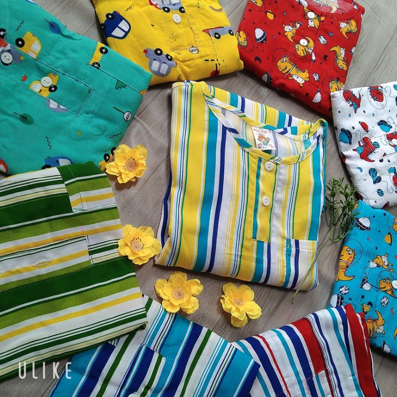 Bộ quần áo tol(lanh) tay ngắn vải công ty Thắng Lợi mềm, mịn,mát,thoáng,ít co rút cho bé trai từ 40_50kg