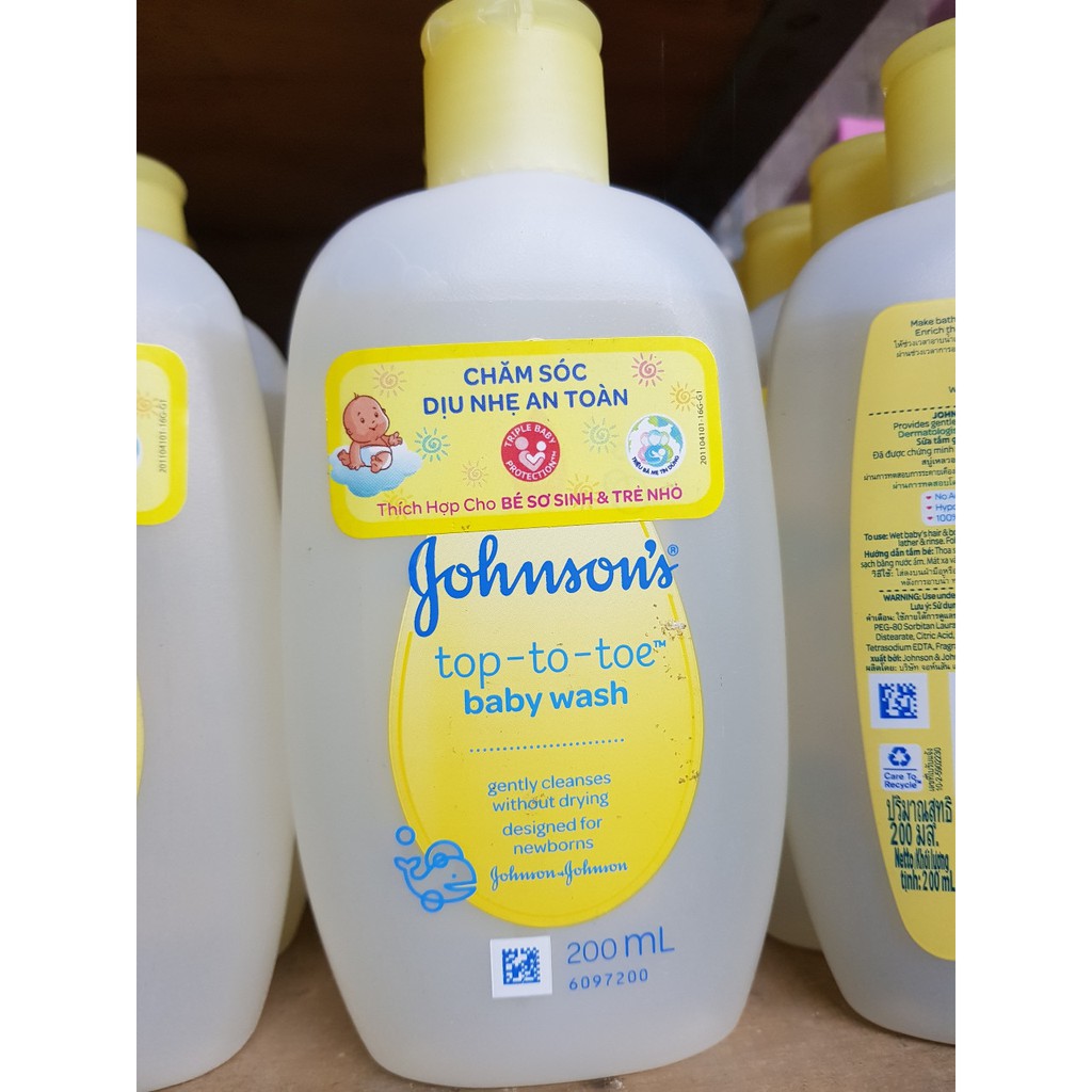 Sữa tắm gội toàn thân Johnson Baby Top to Toe 200ml – Johnson’s >>> top1shop >>> shopee.vn