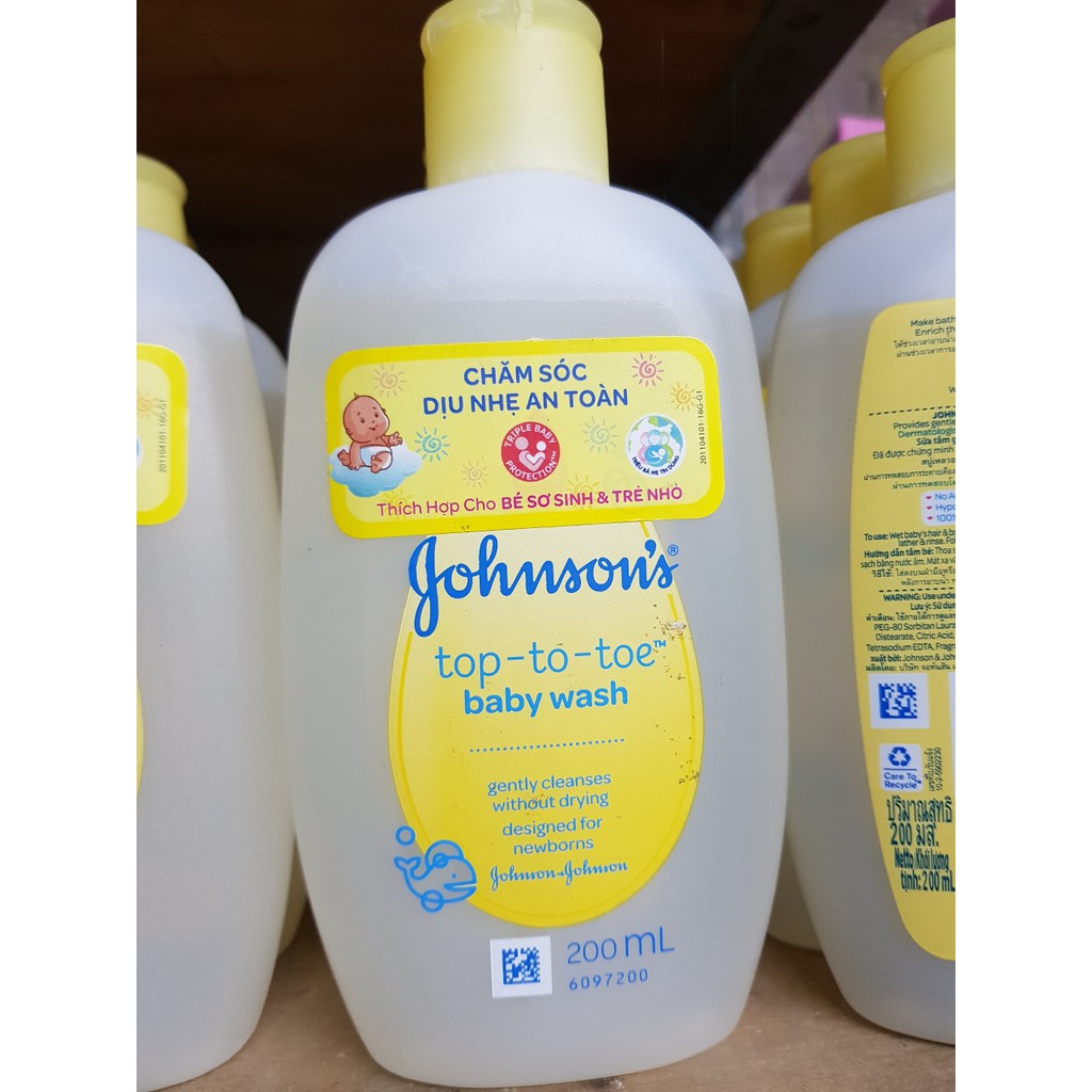 Sữa tắm gội toàn thân Johnson Baby Top to Toe 200ml