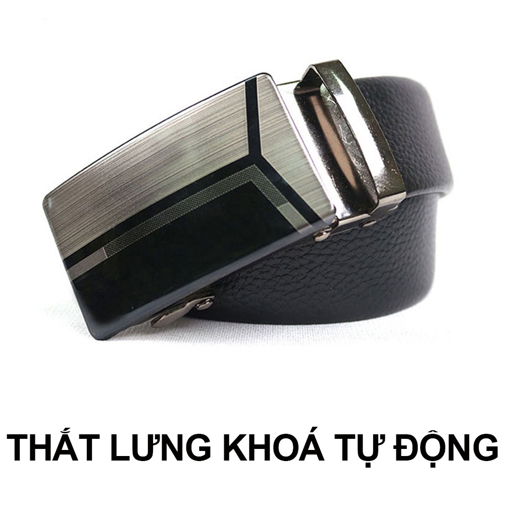 Thắt lưng da nam khoá tự động và khoá kim