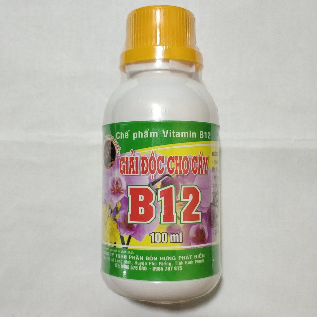 Vitamin B12 Cho Lan 100ml - Giải Độc Cho Cây Khi Bị Sốc Thuốc, Sốc Nhiệt - B12 Giúp Tái Tạo Tế Bào Mới, Phục Hồi Nhanh