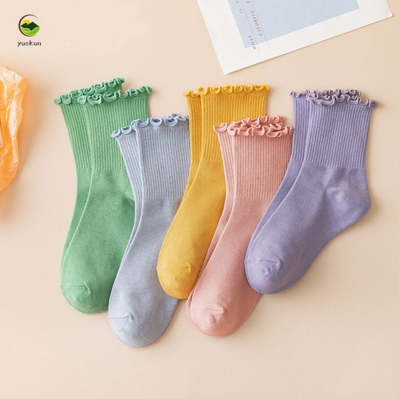 Vớ Cotton Phối Ren Thời Trang Dành Cho Nữ