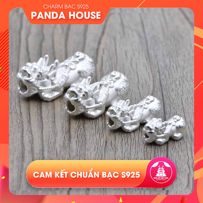 💖 Charm bạc s925 hình con Tỳ Hưu bạc trắng - Panda House