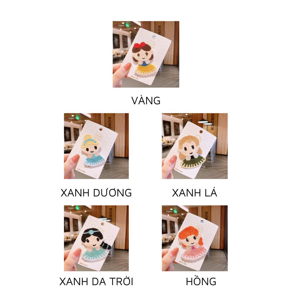 Kẹp Tóc Hàn Quốc Kẹp Tóc Len Hình Công Chúa Cho Bé UMI K05