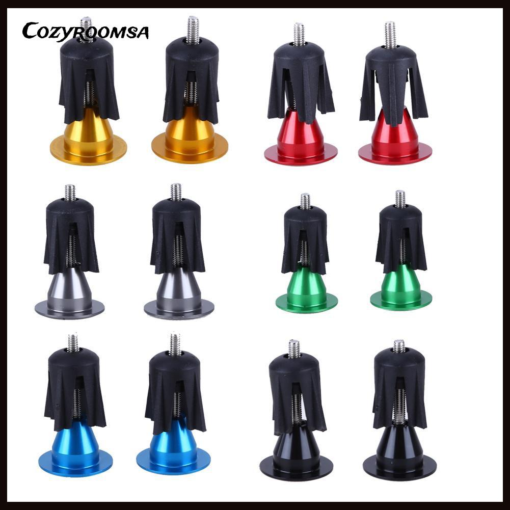 Cozyroomsa One Pair Bike Bicycle Aluminum Handlebar Grips Handle Bar Cap End Plugs