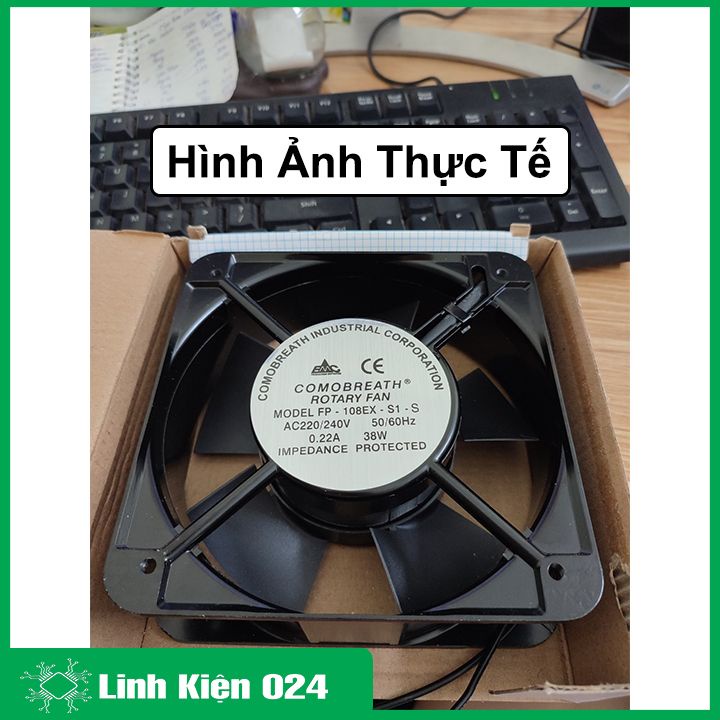 Quạt tản nhiệt 15x15x5.1cm điện áp 220VAC làm mát, tản nhiệt máy