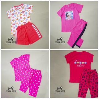 ZEBRA KIDS -  BỘ BÉ GÁI CỘC TAY ĐẠI CỒ THUN COTTON 4CHIỀU 55-75KG