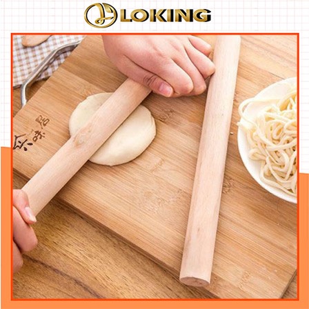 Cây lăn bột,cán bột làm bánh bằng gỗ, siêu tiện lợi, dễ sử dụng - LOKING