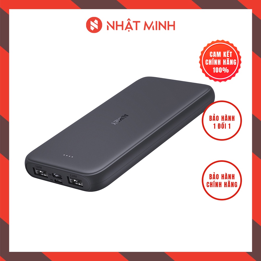 Pin sạc dự phòng Aukey Basix Slim PB N99 10000mAh - Hàng Chính Hãng