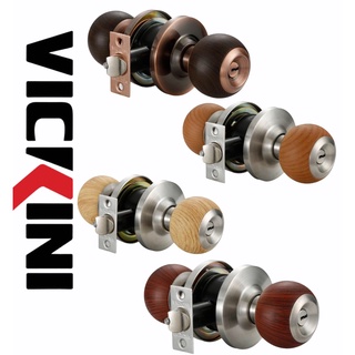 [Chính hãng] Khoá nắ[Chính hãng] Khoá nắm tròn Vickini 30950.001 cao cấp, 04 màu phong phú tay nắm làm bằng gỗ, hệ thống