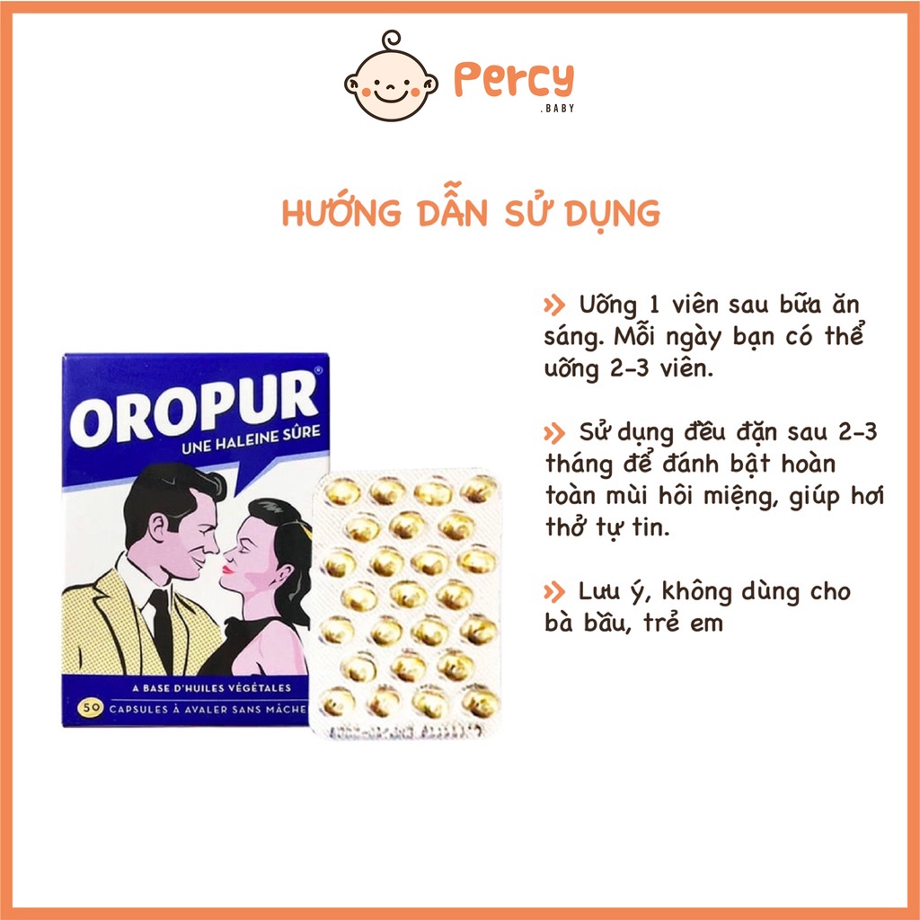 Viên Uống Thơm Miệng Oropur 50 viên