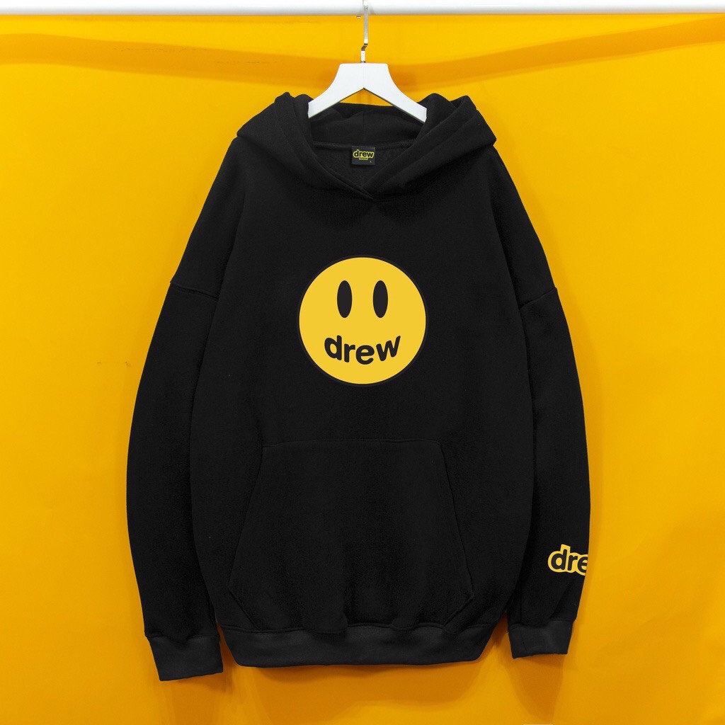 Áo Hoodie Drew House Mặt Cười Vải Nỉ Bông Cotton 100%