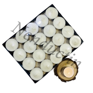 Đèn cầy vàng, trắng, đỏ tealight 100v trắng cao cấp Đức Tín 3h trắng