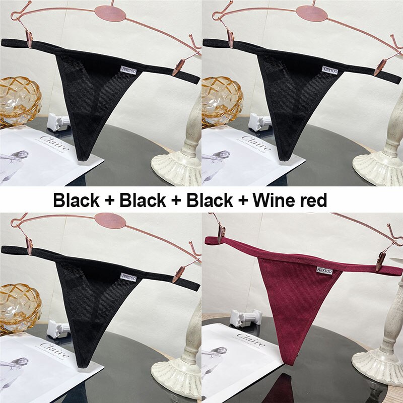 Set 4 quần lót CUTEBYTE vải cotton lọt khe quyến rũ gợi cảm dành cho nữ