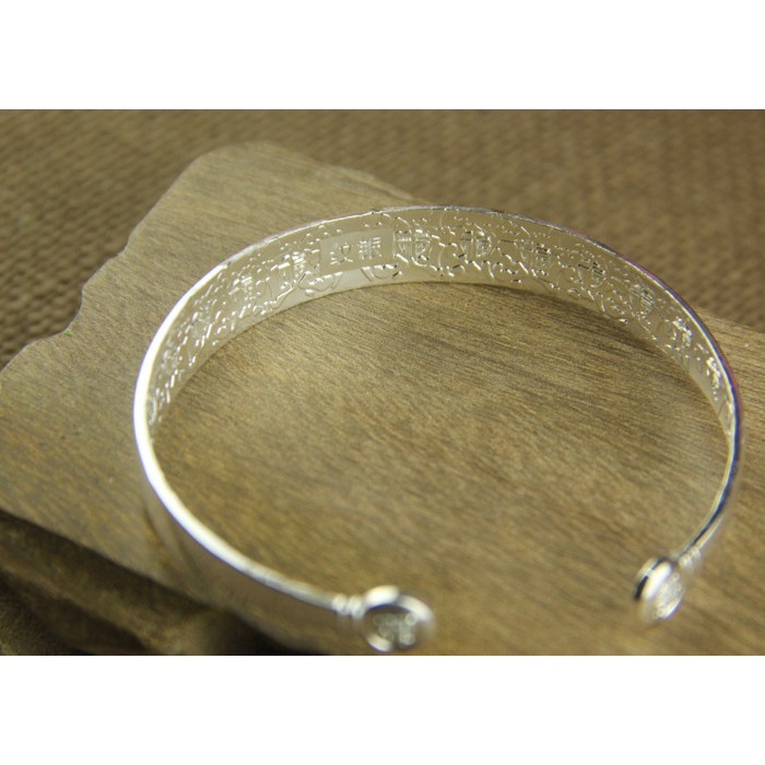 [LOẠI TỐT-BH 12 Tháng]Vòng tay, lắc tay bạc khắc hoa văn ánh kim sang trọng, Lắc Tay Nữ Mạ Bạc - chữ PHÚC - không phai m | BigBuy360 - bigbuy360.vn