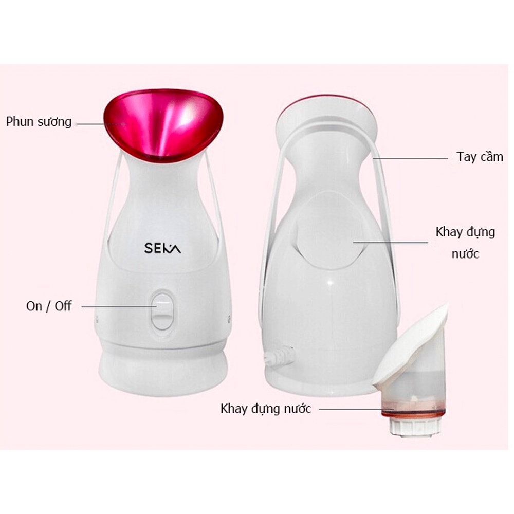 Máy xông hơi da mặt tại nhà SEKA J3080 - máy xông hơi da mặt mini cầm tay cao cấp công suất 280W - Bảo hành 12 tháng