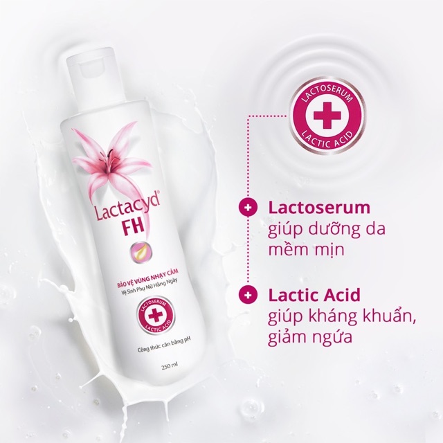 Lactacyd Pro Sensitive cho da nhạy cảm / FH (mẫu mới) giúp ngăn khuẩn, giảm ngứa