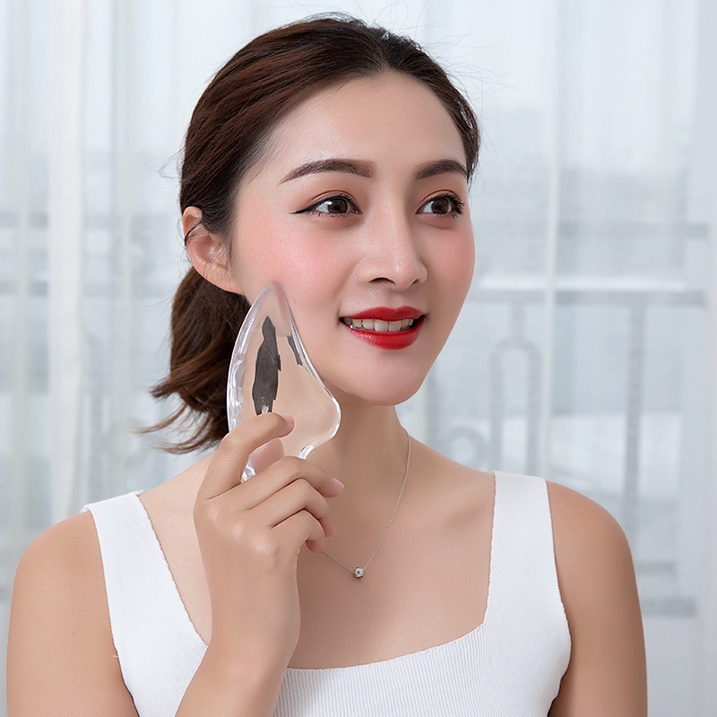 Dụng Cụ Mát Xa Gua Sha Pha Lê Tự Nhiên Bằng Nhựa Resin Tự Nhiên Cho Mặt Và Cơ Thể / Cơ Thể