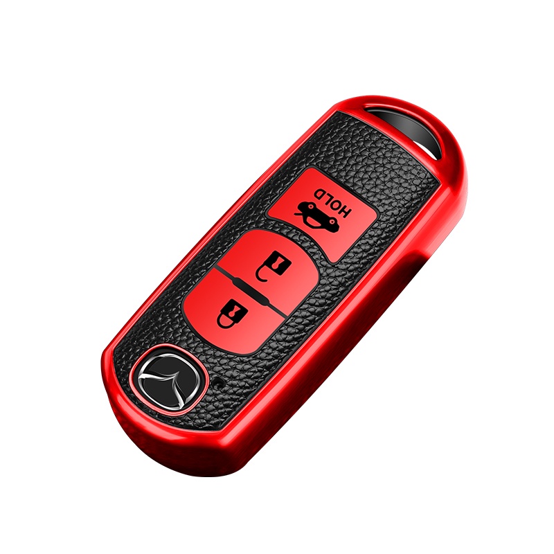 Bao Da + TPU Bảo Vệ Chìa Khóa Xe Hơi Mazda 2 3 5 6 CX-3 CX-5 CX-7 CX-9 CX8 Speed Miata MX5 2016 2017 2018