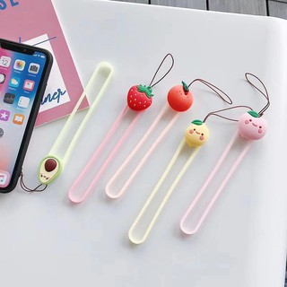Dây Đeo Cổ Tay Bằng Silicone Chống Sốc Hình Trái Cây Cho Điện Thoại