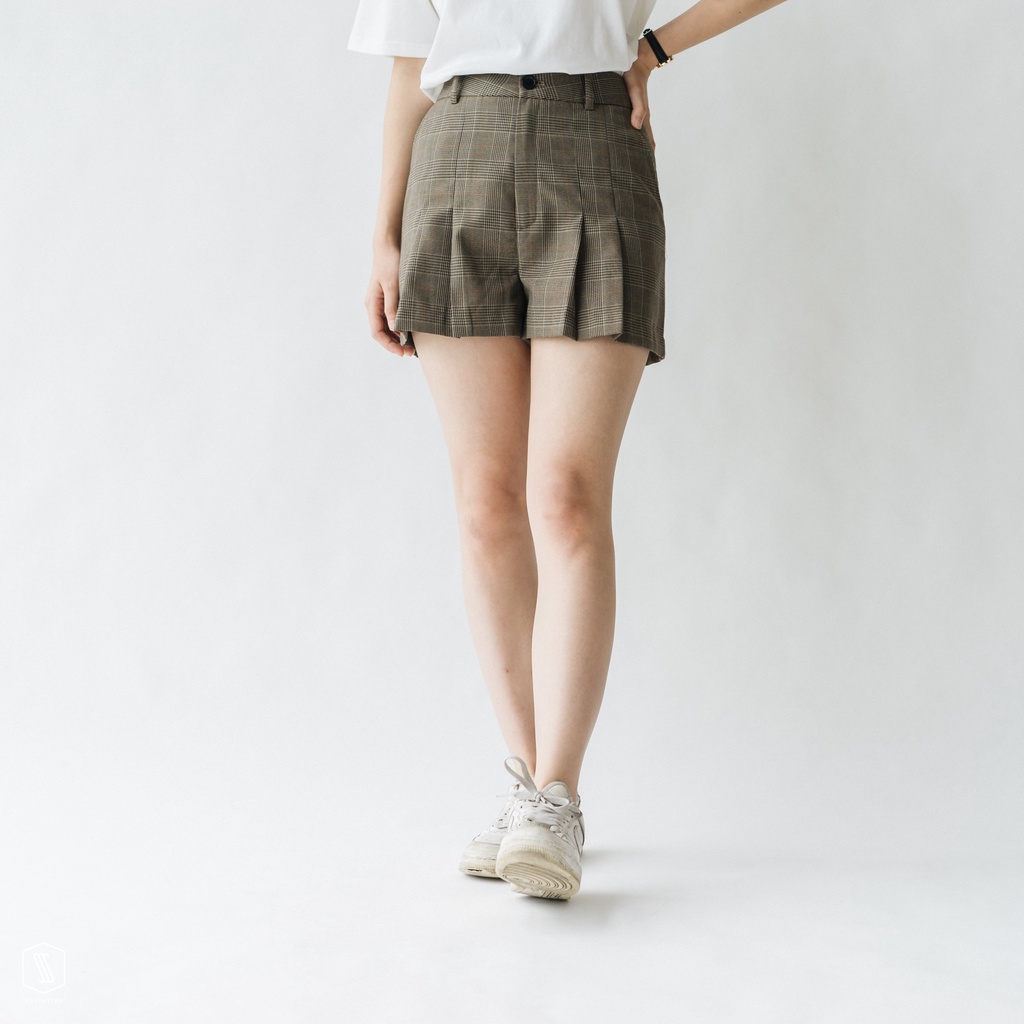 Quần shorts nữ SSSTUTTER Cotton mềm mại dáng chân váy thiết kế hàn quốc năng động Tennis shorts