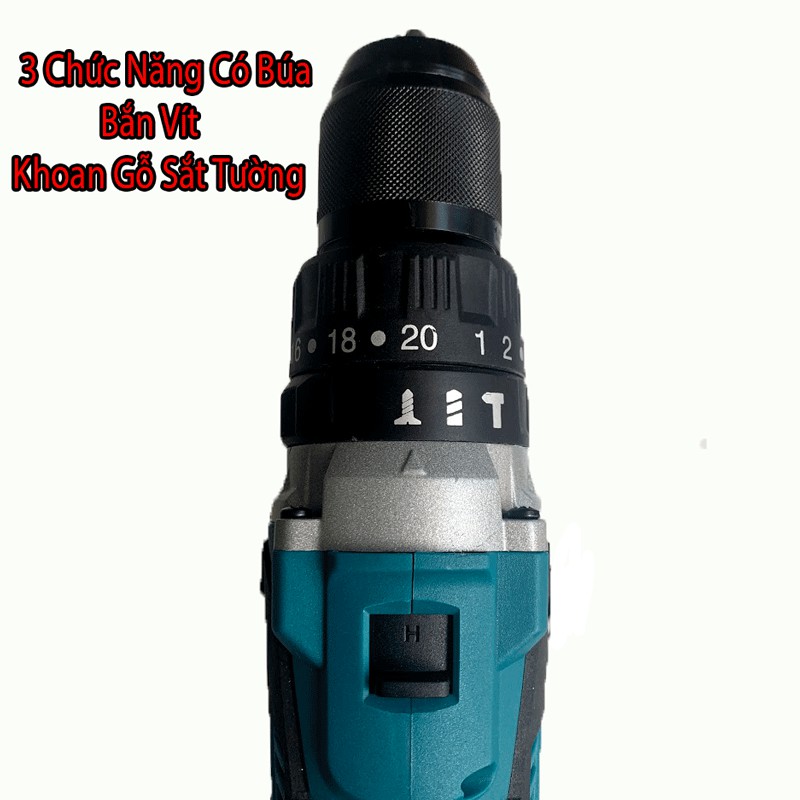 Máy Khoan Pin MAKlTA 21V Không Chổi Than, Đầu 13 ly autolock, LOẠI 1