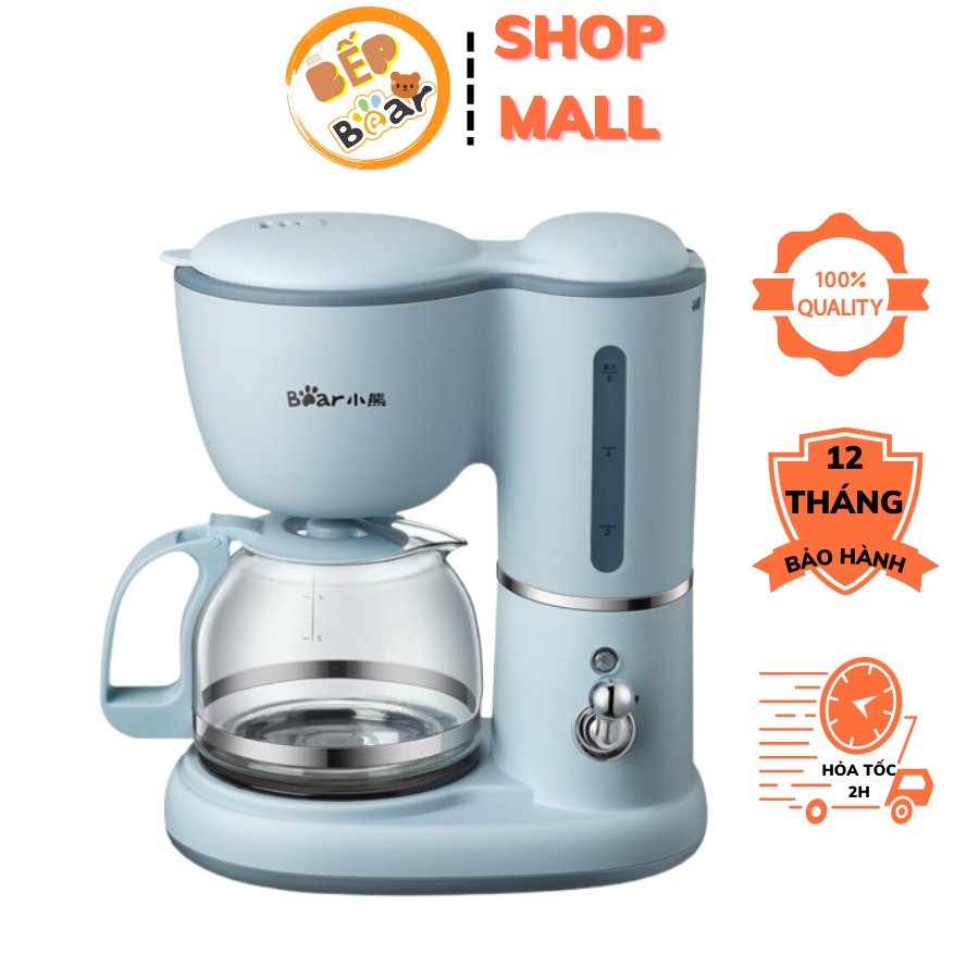 Máy pha cà phê coffee tự động đa năng Bear KFJ-A06K1, nhỏ gọn tiện lợi tiết kiệm thời gian, BH 12 tháng