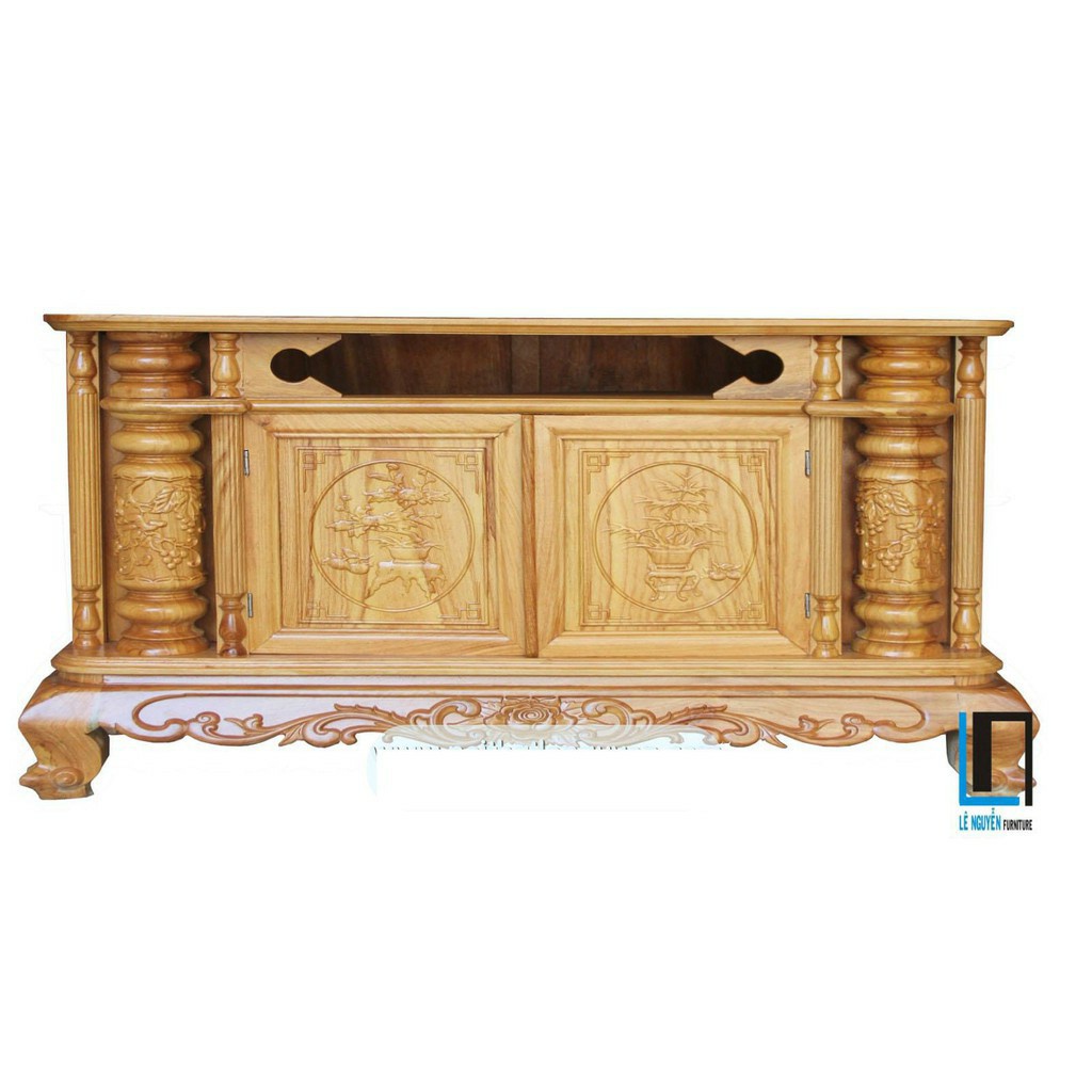 Kệ Tivi Cổ Điển Gỗ Gõ Đỏ Đẹp Giá Rẻ 1m4 Nội Thất