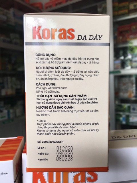 ✅  DẠ DÀY KORAS - Hỗ trợ trào ngược dạ dày, HP Dạ dày