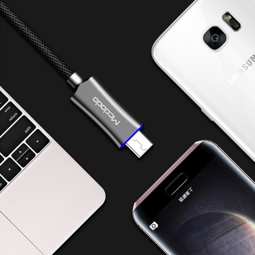 Cáp tự ngắt micro usb mcdodo,tự ngắt khi sạc đầy,chuẩn sạc nhanh quickcharge 3.0,dài 1m