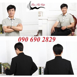 Tóc đội nam trung niên bằng tóc thật, tóc người